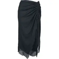 Banned Jupe mi-longue de - Jupe Mesh Plissé Umbra - XS - 4XL - pour Femme - noir - Taille S