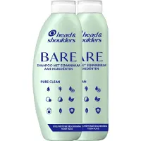 Procter & Gamble Head & Shoulders Shampoing Bare Pure Clean – Antipelliculaire 2x400 ml - Pack économique !