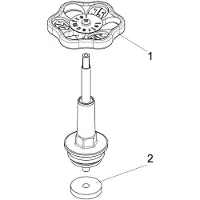 Schlosser Chambre de compensation pour système de ventilation, conforme à la norme DIN 3502, pour installation verticale, diamètre nominal DN32, raccords de 1 1/4", matériau EPDM