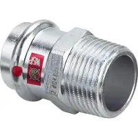 Viega Mamelon électrozingué femelle diamètre 28 à sertir fileté mâle 33/42