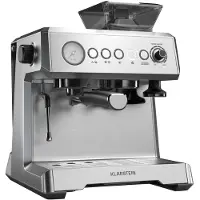 Klarstein GrandPresso Machine à Café Grain – 20 Bars, 1350W, Moulin Intégré, Buse Vapeur, Réservoir 2.3L, Machine Expresso, Chauffe-Tasses, Facile à Nettoyer