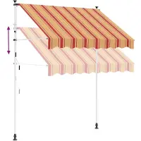 vidaXL Store à enroulement manuel Multicolore 400 x 115 x 300 cm