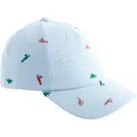 Next Chapeau bleu clair / pétrole / rouge cerise