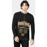 Killstar T-shirt manches longues Gothic de - Otherworlds Henley Top - XS - XXL - pour Homme - noir - Taille M