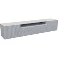 MargaretHadas24 Meuble TV Kaja Meuble TV Meuble TV bas 200 cm Façades fraisées Design moderne Trois portes Salon Montage mural (Couleur : blanc)