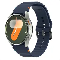 IMoshion Bracelet silicone Wave pour la Samsung Galaxy Watch 4 / 5 / 6 / 7 / FE (20 mm) - Bleu foncé