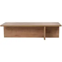 CALICOSY - Table basse avec plateau rectangulaire et pied asymétrique L120 cm - HARBOR