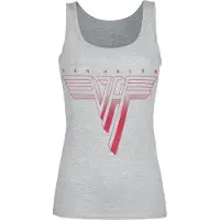 Van Halen Top de - Red Logo - M - XXL - pour Femme - gris chiné - Taille L