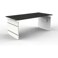 Kerkmann Büromöbelfabrik Form 4 bureau, hauteur réglable manuellement, anthracite, taille du plateau:160 x 80 cm