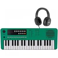 Gear4Music VISIONKEY-1 Mini Clavier Portable 37 Touches avec Casque Vert