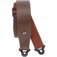 D'Addario 25BAL02 Comfort Leather Auto Lock Guitar Strap Brown sangle de guitare
