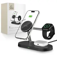 Tech-Protect Qi15W-A28 3V1 Magsafe Magnetic Wireless Charger Noir