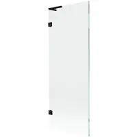 Mexen Lunar L Paroi pliante pour baignoire à 1 volet 70 x 150 cm, transparent, noir - 897L-070-000-70-00