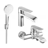 Mexen Pecos R05 Mélangeur lavabo et baignoire avec accessoires, chrome (72703R05-00)