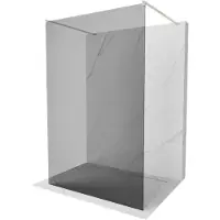 Mexen Kioto paroi de douche autoportante 110 x 200 cm, graphite 8 mm, nickel brossé - 800-110-002-97-40