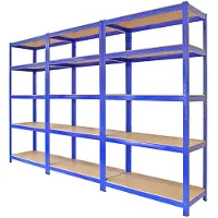 Monster Racking 3 x Rayonnages T-Rax 90cm Bleus & Connecteurs de Baies