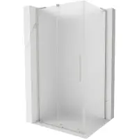 Mexen Velar L Cabine de douche 100x85cm Nickel dépoli extensible
