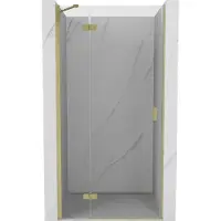 Mexen Mist-H Porte de douche battante gauche 120 cm, transparente, or brossé - 8A5-120-000-55-00-L