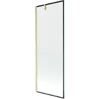 Mexen Next Panneau pliable pour baignoire 1 partie 70 x 150 cm, motif noir, or brossé - 895-070-000-00-70-55
