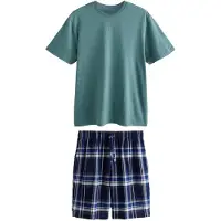Next Pyjama court bleu / bleu marine / bleu cyan / gris / anthracite