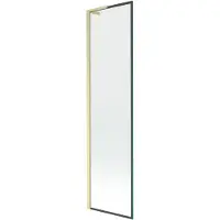 Mexen Next L Pare-bain 1 aile 50 x 150 cm, motif noir, or brossé - 895-050-000-03-70-55