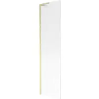 Mexen Next L Paroi pliante pour baignoire à 1 volet 50 x 150 cm, rayures, or brossé - 895-050-000-03-09-55