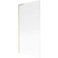 Mexen Next L Paroi pliante pour baignoire à 1 volet 90 x 150 cm, rayures, or brossé - 895-090-000-03-09-55
