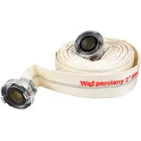 Garronda Tuyau plat , 2 pouces, 20 mètres, tuyau de pression 8 bars, tuyau de pompiers avec raccords rapides, tuyau plat pour le transport d'eau et le drainage, modèle GD-0230, couleur blanche