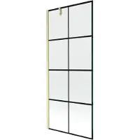 Mexen Next Pare-bain 1 aile 80 x 150 cm, motif noir, or brossé - 895-080-000-00-77-55