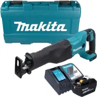 Makita DJR 186 ZK Scie sabre sans fil 18 V + 1 batterie 9,0 Ah + chargeur + mallette