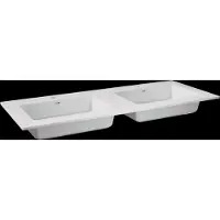 Storke Bilia double vasque marbre composite brillant 130 x 52 cm