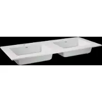 Storke Bilia double vasque marbre composite brillant 120 x 52 cm