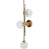 Beliani Applique or fer et verre 3 lumières plafonnier design moderne style glamour