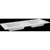 Storke Bilia double vasque marbre composite brillant 120 x 46 cm