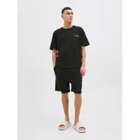 Jack & Jones Pyjama court 'JACEVEREST' noir / blanc