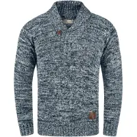 !Solid Pull-over 'Phil' bleu / marron / blanc