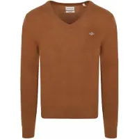 Gant Pullover Col-V Wool Blend Camel