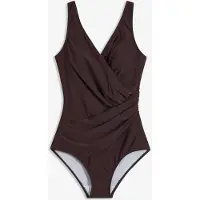 Bonprix Maillot 1 pièce sculptant et croisé, maintien modéré
