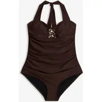 Bonprix Maillot 1 pièce sculptant, maintien léger, avec strass