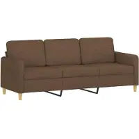vidaXL Ensemble de canapés 2 pièces avec coussins Tissu brun