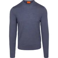 Suitable Pull Laine Mérinos Bleu Denim