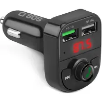 SBS Chargeur & Fm Bluetooth Receiver 2xusb-a 15w Noir