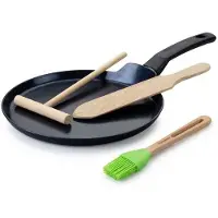 Fackelmann Set de 1 poêle de cuisson 26 cm en aluminium avec 3 ustensiles de cuisine Brandao