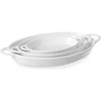 Super Merchant Moule à four avec poignées en forme d'oreilles, ovale, 0,19L, 200x107x(H)30mm