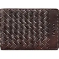 Mano Cuir porte-monnaie Don Luca Coin Wallet with Flap Dark Brown marron foncé