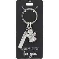 Depesche Porte-clés Glamour argenté avec étiquette portant l'inscription « Always there for you »