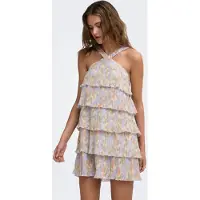 ONLY Robe d’été 'ONLBelna' crème / kiwi / lilas / abricot