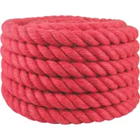 vidaXL Corde en Jute Rouge Jute 100% Tossa