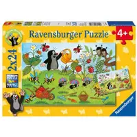 Ravensburger Puzzle Taupe dans le jardin 2x24 pièces