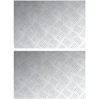 vidaXL Escalier Marche à angle droit 2 pcs Argent 60 x 40 cm Aluminium